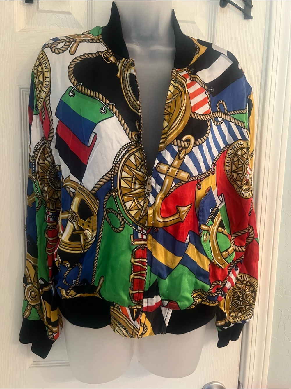 Love Moschino bomber jacket nautical print US 6